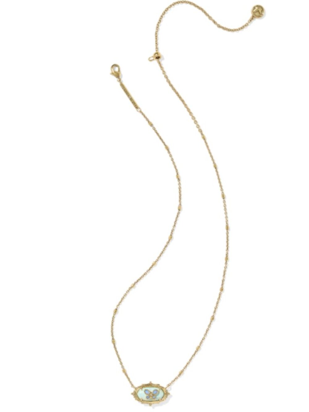 Dolly Parton x Kendra Scott Elisa Butterfly Vintage Gold Short Pendant Necklace